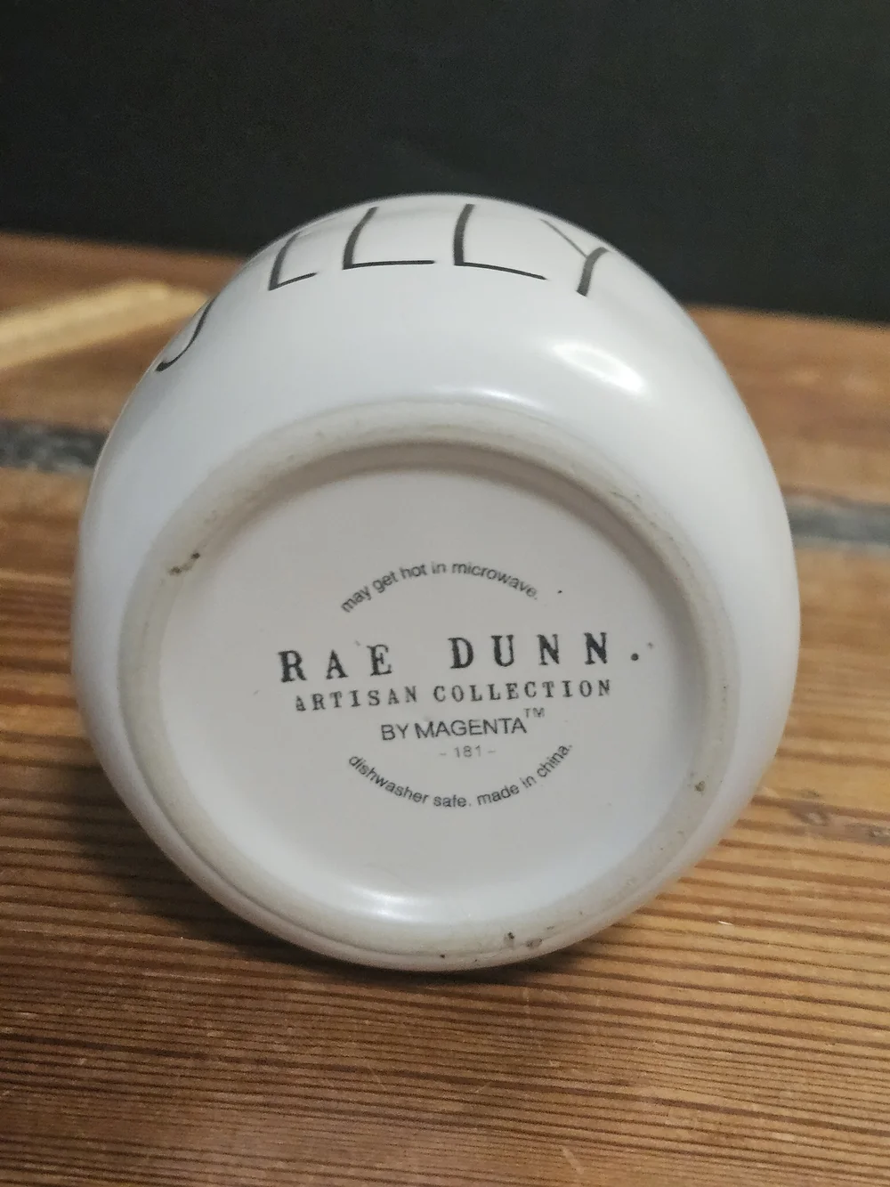 Rae Dunn White Jelly Ceramic Jar with Spoon